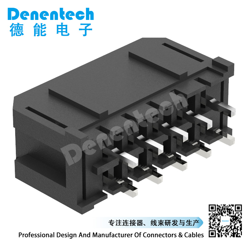 Denentech工厂直销双排180度DIP 3.00Wafer 针座 胶壳端子 插座 连接器